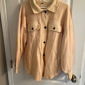 Free People peach pink Jacket shacket